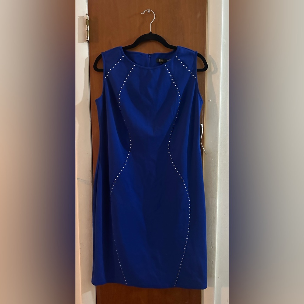 NWT Studded Royal Blue Sheath Dress Size 10/12